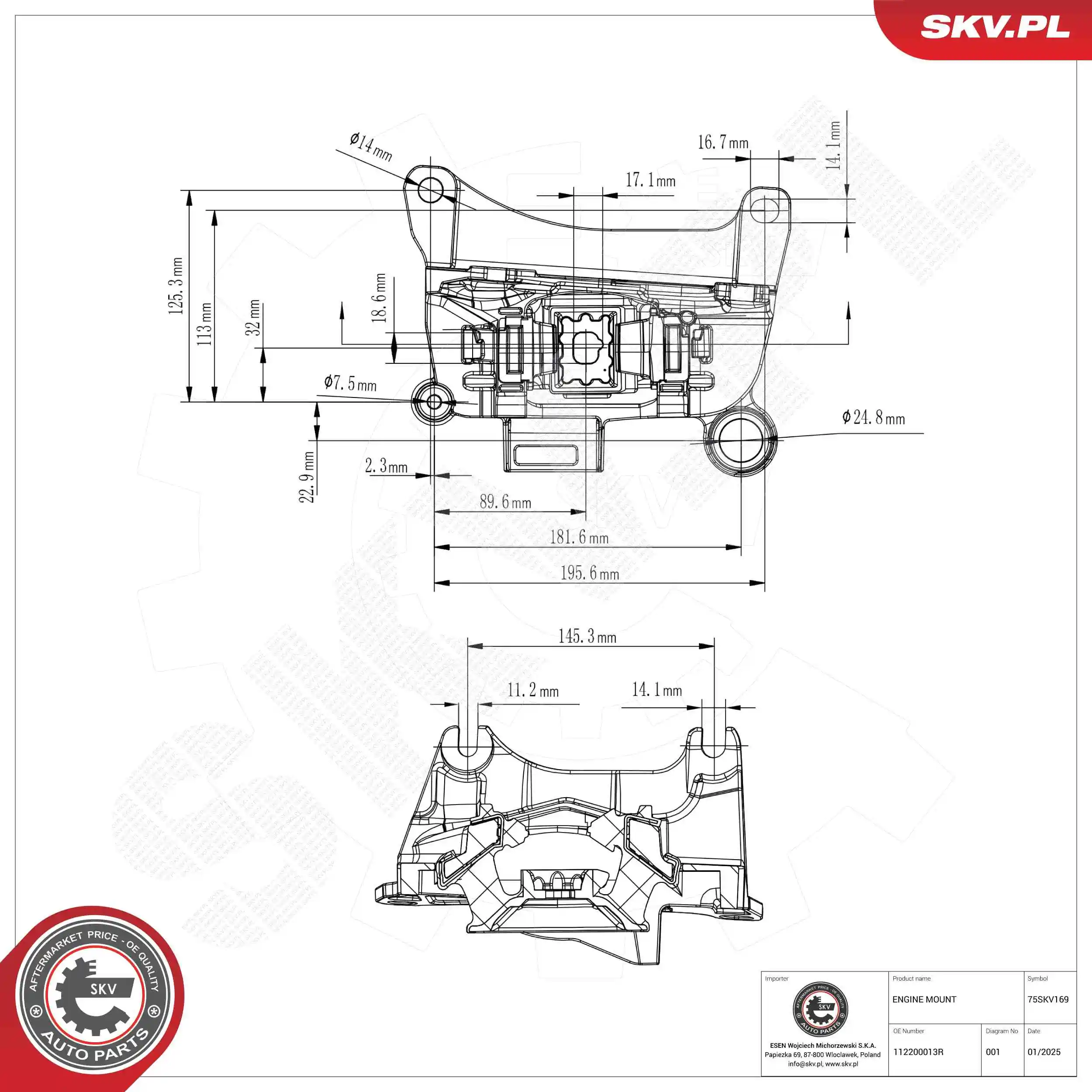 Mounting, engine